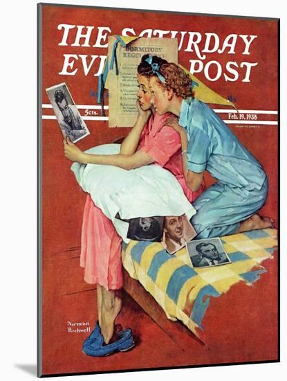 "Movie Star" Saturday Evening Post Cover, February 19,1938-Norman Rockwell-Mounted Giclee Print