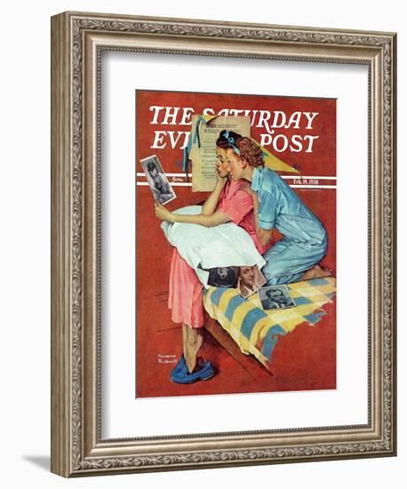 "Movie Star" Saturday Evening Post Cover, February 19,1938-Norman Rockwell-Framed Giclee Print