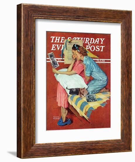 "Movie Star" Saturday Evening Post Cover, February 19,1938-Norman Rockwell-Framed Giclee Print