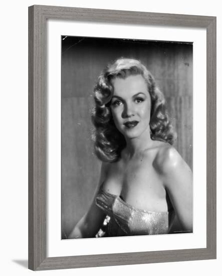 Movie Starlet Marilyn Monroe Posing in Studio-J^ R^ Eyerman-Framed Premium Photographic Print