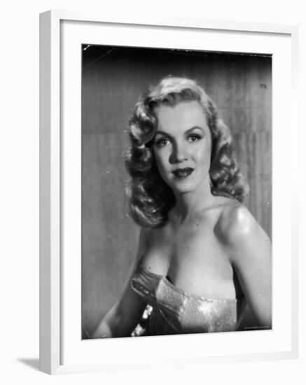 Movie Starlet Marilyn Monroe Posing in Studio-J^ R^ Eyerman-Framed Premium Photographic Print