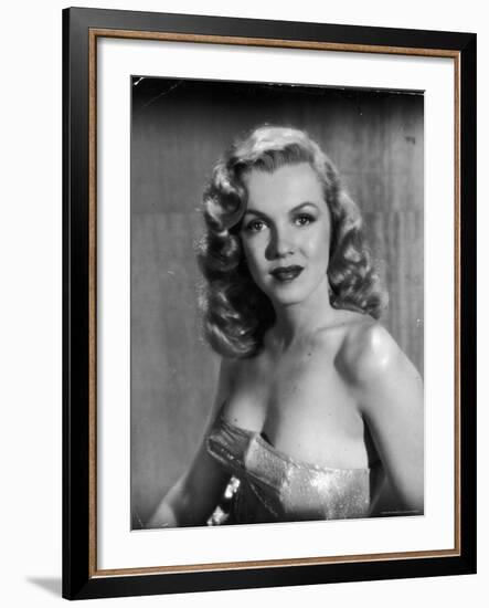 Movie Starlet Marilyn Monroe Posing in Studio-J^ R^ Eyerman-Framed Premium Photographic Print