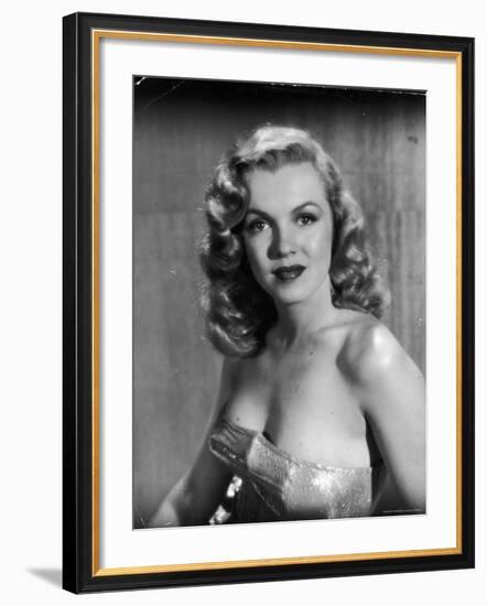 Movie Starlet Marilyn Monroe Posing in Studio-J^ R^ Eyerman-Framed Premium Photographic Print