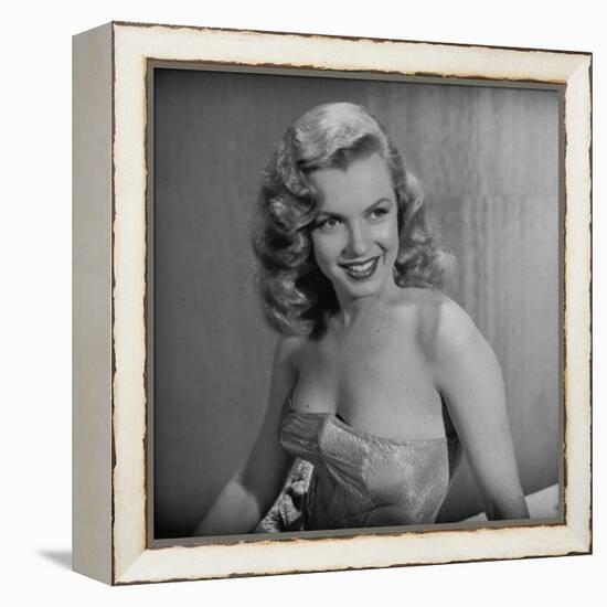 Movie Starlet Marilyn Monroe Posing in Studio-J^ R^ Eyerman-Framed Premier Image Canvas