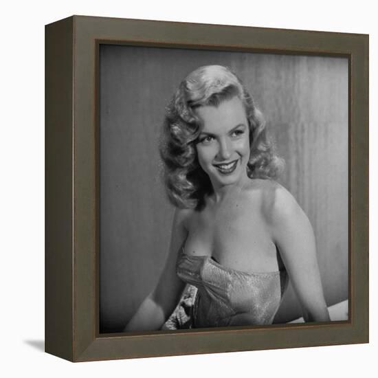 Movie Starlet Marilyn Monroe Posing in Studio-J^ R^ Eyerman-Framed Premier Image Canvas