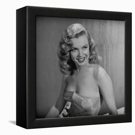 Movie Starlet Marilyn Monroe Posing in Studio-J^ R^ Eyerman-Framed Premier Image Canvas