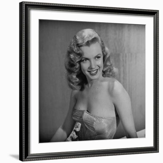 Movie Starlet Marilyn Monroe Posing in Studio-J^ R^ Eyerman-Framed Premium Photographic Print