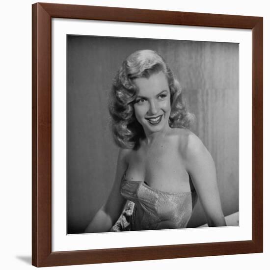 Movie Starlet Marilyn Monroe Posing in Studio-J^ R^ Eyerman-Framed Premium Photographic Print