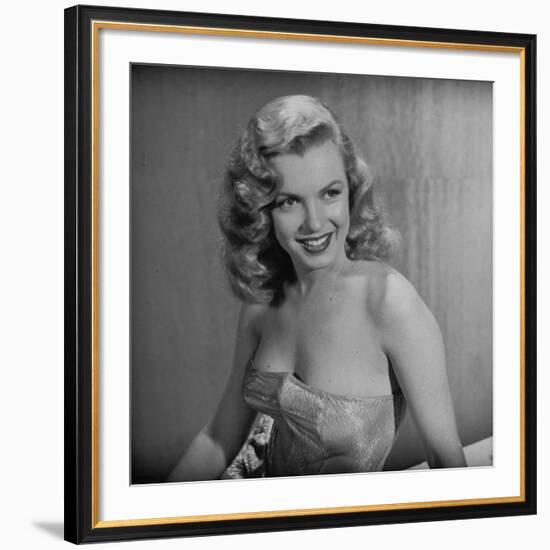 Movie Starlet Marilyn Monroe Posing in Studio-J^ R^ Eyerman-Framed Premium Photographic Print