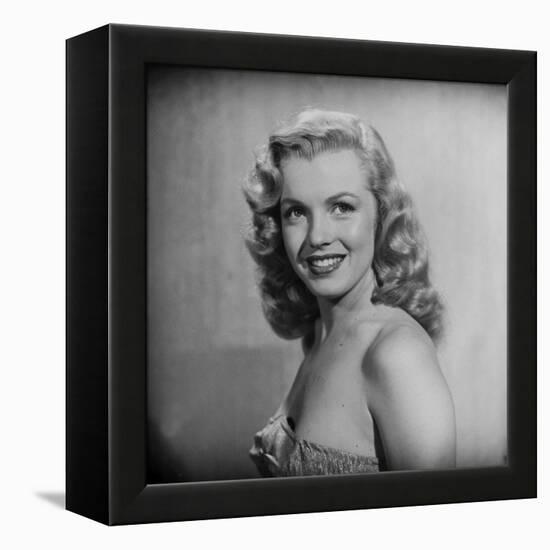 Movie Starlet Marilyn Monroe Posing in Studio-J^ R^ Eyerman-Framed Premier Image Canvas