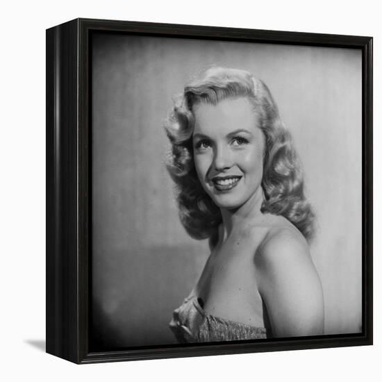 Movie Starlet Marilyn Monroe Posing in Studio-J^ R^ Eyerman-Framed Premier Image Canvas