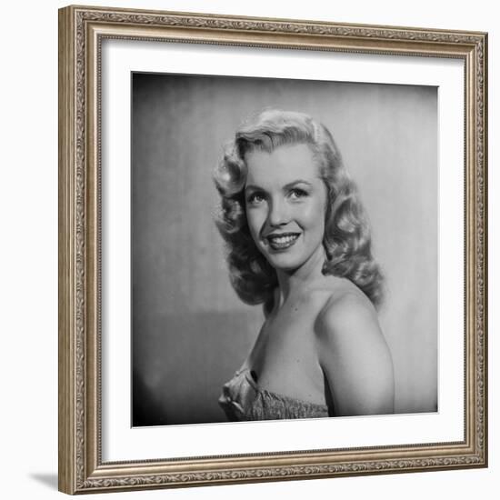 Movie Starlet Marilyn Monroe Posing in Studio-J^ R^ Eyerman-Framed Premium Photographic Print