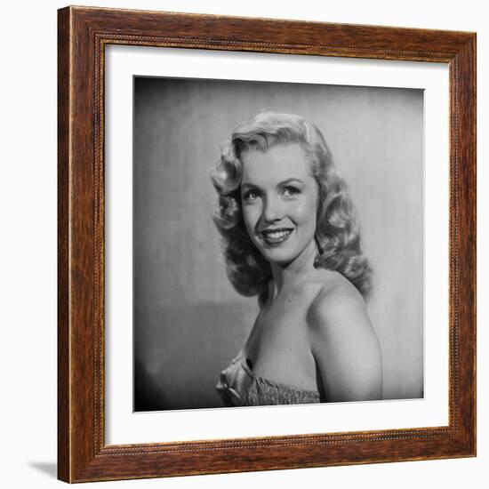 Movie Starlet Marilyn Monroe Posing in Studio-J^ R^ Eyerman-Framed Premium Photographic Print