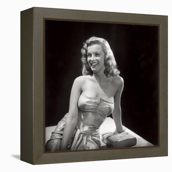 Movie Starlet Marilyn Monroe Posing in Studio-J^ R^ Eyerman-Framed Premier Image Canvas