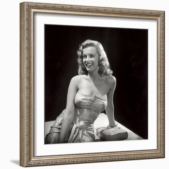 Movie Starlet Marilyn Monroe Posing in Studio-J^ R^ Eyerman-Framed Premium Photographic Print