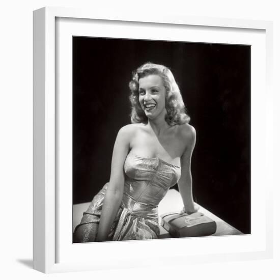 Movie Starlet Marilyn Monroe Posing in Studio-J^ R^ Eyerman-Framed Premium Photographic Print