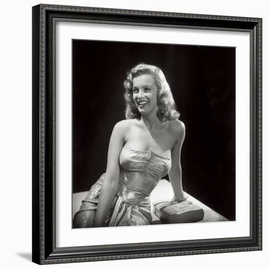 Movie Starlet Marilyn Monroe Posing in Studio-J^ R^ Eyerman-Framed Premium Photographic Print