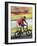 Moving Bicycle and Rider-null-Framed Photographic Print