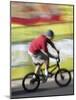 Moving Bicycle and Rider-null-Mounted Photographic Print