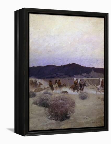 Moving Camp, 1908 (Oil on Canvas)-Newell Convers Wyeth-Framed Premier Image Canvas
