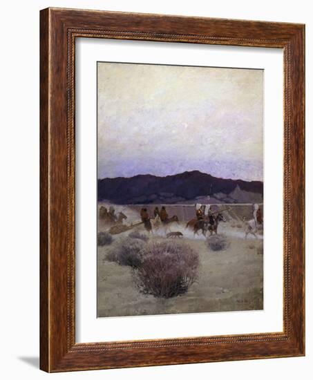 Moving Camp, 1908 (Oil on Canvas)-Newell Convers Wyeth-Framed Giclee Print