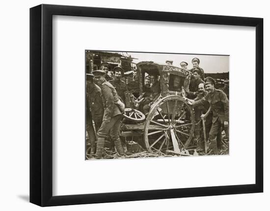 Moving day in a captured village, France, World War I, 1916-Unknown-Framed Photographic Print