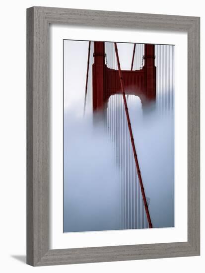 Moving Fog at Golden Gate Bridge, San Francisco California Travel-Vincent James-Framed Photographic Print