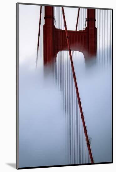 Moving Fog at Golden Gate Bridge, San Francisco California Travel-Vincent James-Mounted Photographic Print