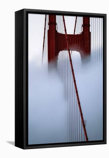 Moving Fog at Golden Gate Bridge, San Francisco California Travel-Vincent James-Framed Premier Image Canvas