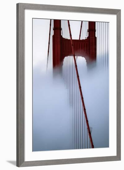 Moving Fog at Golden Gate Bridge, San Francisco California Travel-Vincent James-Framed Photographic Print