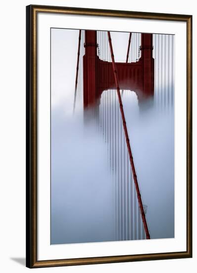 Moving Fog at Golden Gate Bridge, San Francisco California Travel-Vincent James-Framed Photographic Print