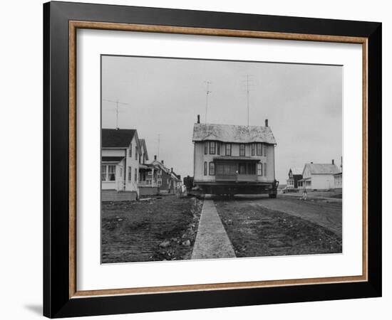 Moving Homes from Iroquois, Canada for the St. Lawrence Seaway Project-null-Framed Photographic Print