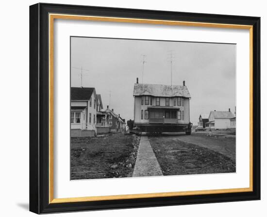 Moving Homes from Iroquois, Canada for the St. Lawrence Seaway Project-null-Framed Photographic Print