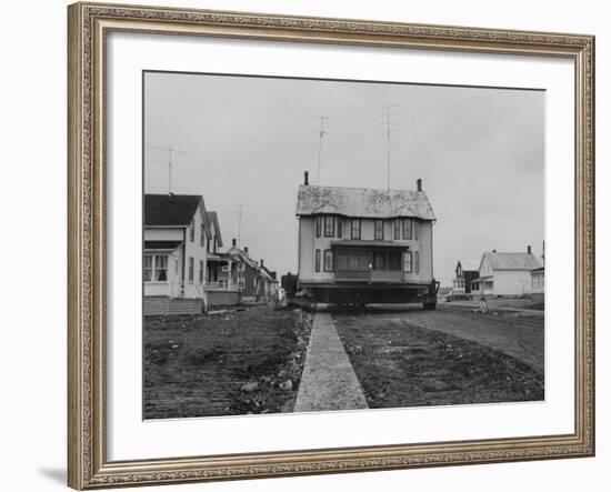 Moving Homes from Iroquois, Canada for the St. Lawrence Seaway Project-null-Framed Photographic Print