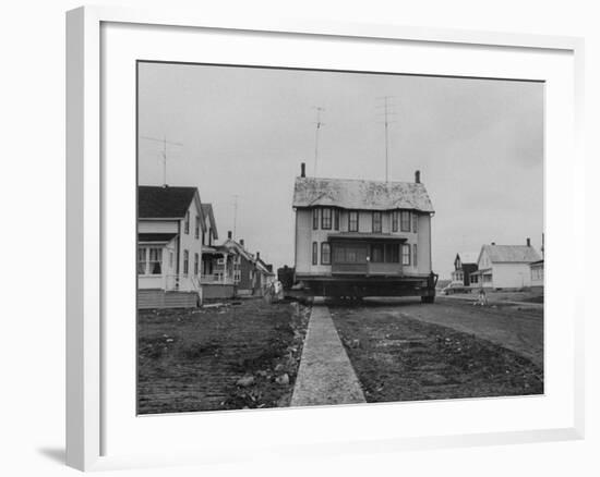 Moving Homes from Iroquois, Canada for the St. Lawrence Seaway Project-null-Framed Photographic Print