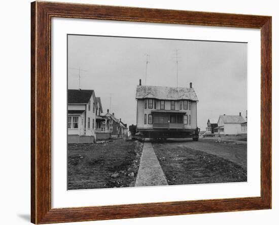 Moving Homes from Iroquois, Canada for the St. Lawrence Seaway Project-null-Framed Photographic Print