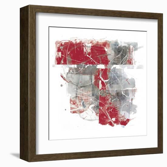 Moving In and Out of Traffic II Red Grey-Mike Schick-Framed Art Print