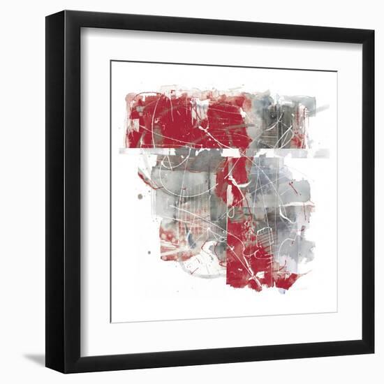 Moving In and Out of Traffic II Red Grey-Mike Schick-Framed Art Print