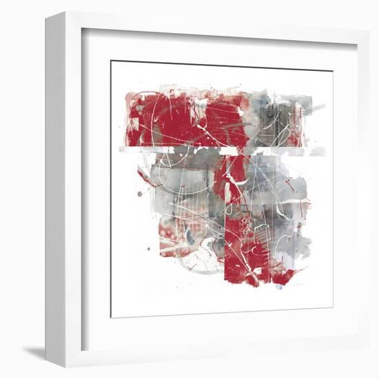 Moving In and Out of Traffic II Red Grey-Mike Schick-Framed Art Print