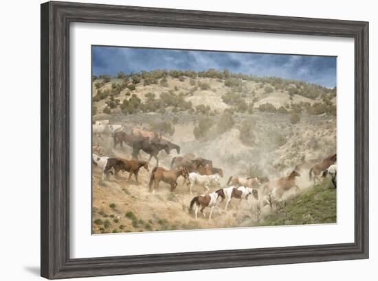 Moving the Herd-PH Burchett-Framed Premium Photographic Print