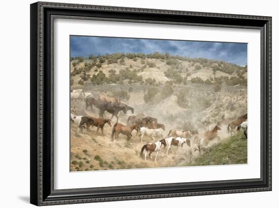 Moving the Herd-PH Burchett-Framed Premium Photographic Print