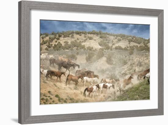 Moving the Herd-PH Burchett-Framed Photographic Print