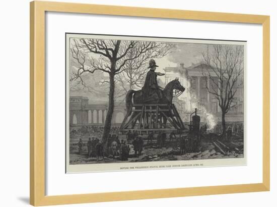 Moving the Wellington Statue, Hyde Park Corner-null-Framed Giclee Print