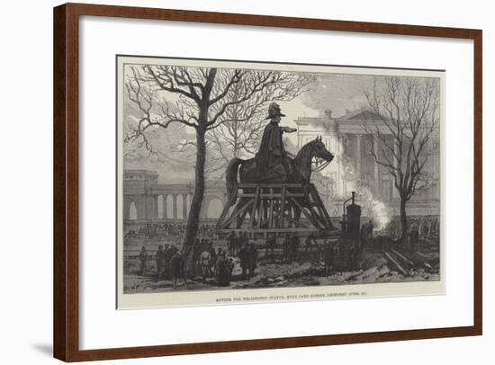 Moving the Wellington Statue, Hyde Park Corner-null-Framed Giclee Print