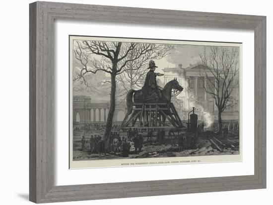 Moving the Wellington Statue, Hyde Park Corner-null-Framed Giclee Print