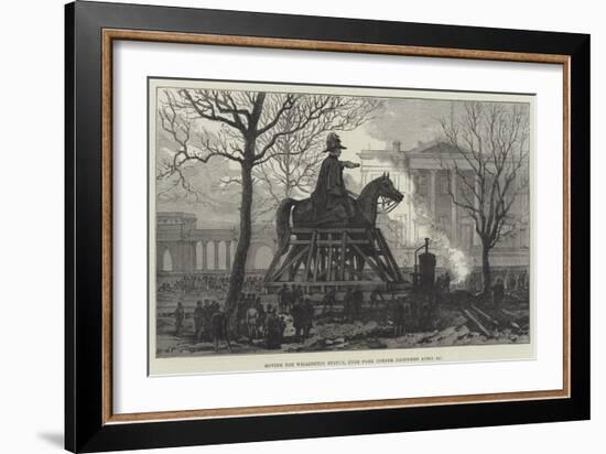 Moving the Wellington Statue, Hyde Park Corner-null-Framed Giclee Print