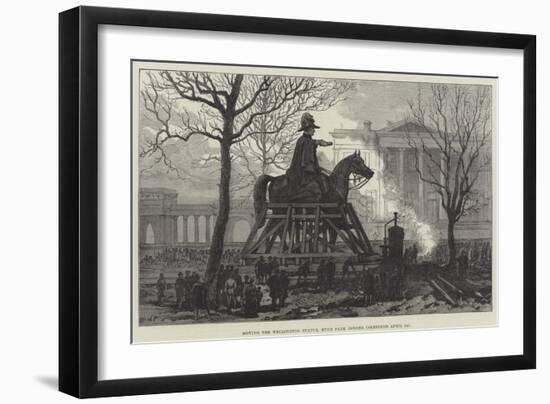 Moving the Wellington Statue, Hyde Park Corner-null-Framed Giclee Print