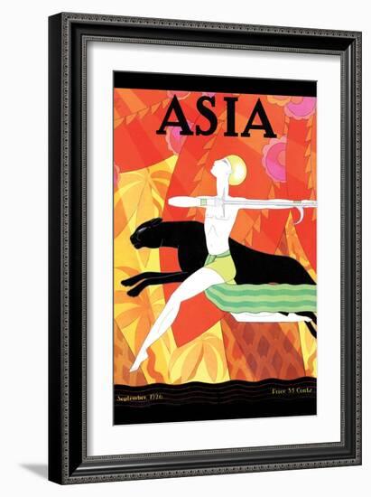 Mowgli And The Black Panther-Frank Mcintosh-Framed Art Print