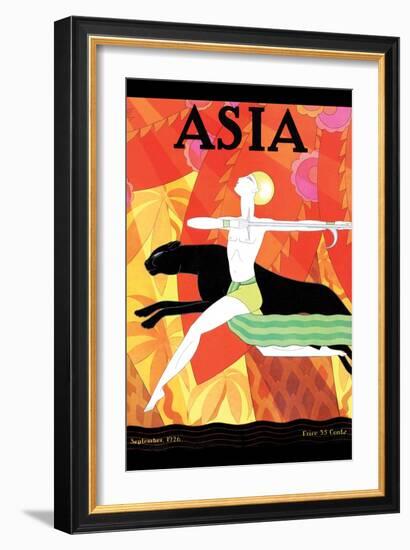 Mowgli And The Black Panther-Frank Mcintosh-Framed Art Print