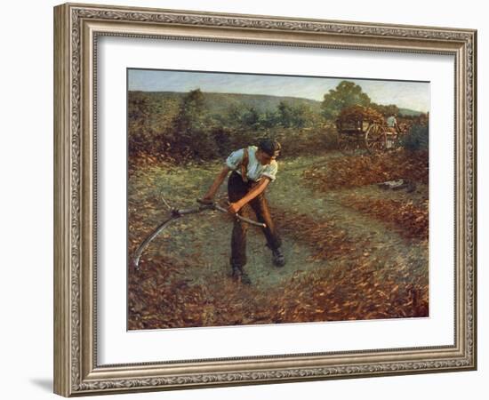 Mowing Bracken, C1903-Henry Herbert La Thangue-Framed Giclee Print